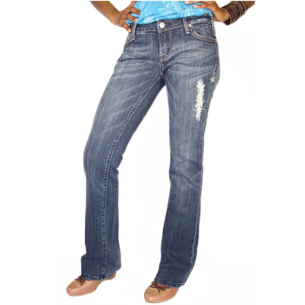Slim Distressed Bootcut Jeans (Miss Me)